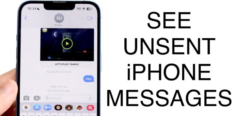 How to See Unsent Messages on Iphone
