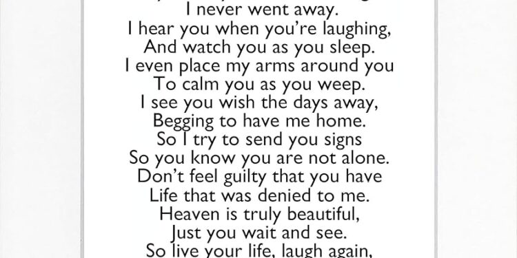 As I Sit in Heaven Poem