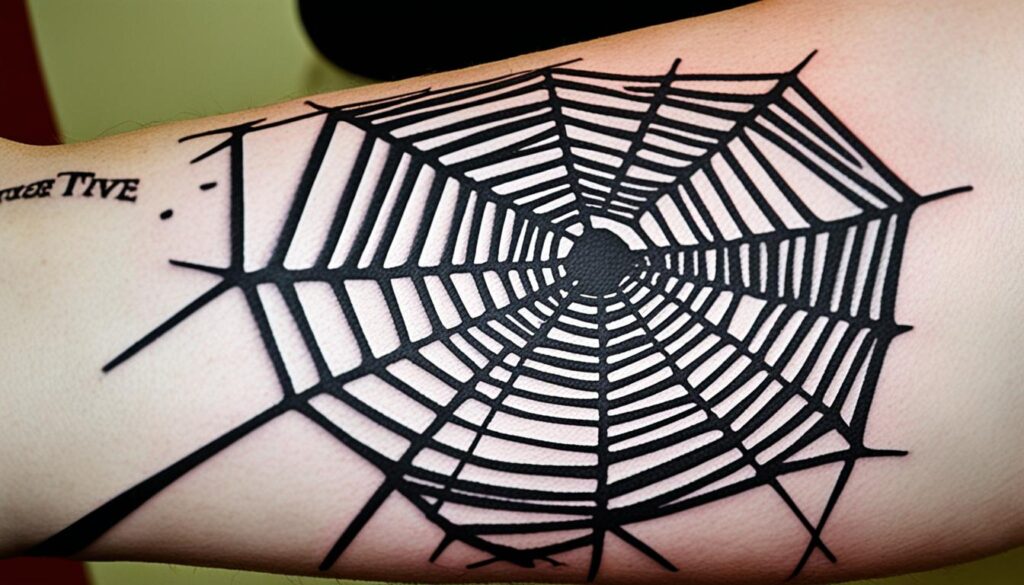 spider web tattoo struggle