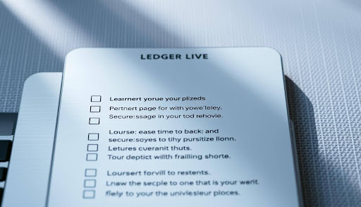 Ledger Live security checklist for crypto users